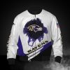 NFL Baltimore Ravens White Purple Bomber Jacket