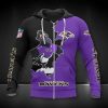 NFL Baltimore Ravens Purple Black Zip Up Hoodie