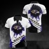 NFL Baltimore Ravens White Purple Polo Shirt