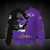 NFL Baltimore Ravens Purple Black Bomber Jacket