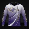 NFL Baltimore Ravens Light Purple Pullover Hoodie