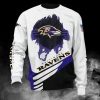 NFL Baltimore Ravens White Purple Sweatshirt