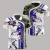 NFL Baltimore Ravens White Purple Camo Polo Shirt