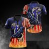 NFL Baltimore Ravens American Flag Polo Shirt