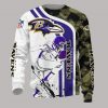 NFL Baltimore Ravens White Purple Camo Sweatshirt