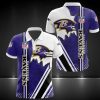 NFL Baltimore Ravens Purple White Polo Shirt