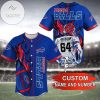 NFL Buffalo Bills Custom Name Number Royal Blue Baseball Jersey V2