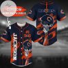 NFL Chicago Bears Custom Name Number Helmet Navy Red Baseball Jersey