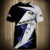 NFL Baltimore Ravens Black White Thunder T-Shirt