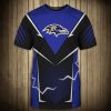 NFL Baltimore Ravens Black Purple Lightning T-Shirt