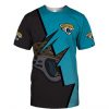 NFL Jacksonville Jaguars Teal Black Zigzag T-Shirt