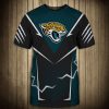 NFL Jacksonville Jaguars Black Teal Lightning T-Shirt