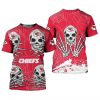 NFL Kansas City Chiefs Red Skull Halloween T-Shirt