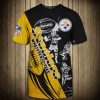 NFL Pittsburgh Steelers Black Yellow T-Shirt V4