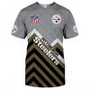 NFL Pittsburgh Steelers Grey Black T-Shirt