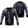 NFL Baltimore Ravens Skull Smoke Zip Up Hoodie