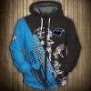 NFL Carolina Panthers Blue Black Zip Up Hoodie V5