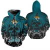 NFL Jacksonville Jaguars Halloween Pumpkin Skull Zip Up Hoodie