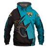NFL Jacksonville Jaguars Teal Black Zigzag Pullover Hoodie