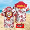 NFL Kansas City Chiefs Custom Name Skull Hawaiian Shirt