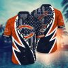 NFL Chicago Bears Swing In Orange Dark Blue Stars Hawaiian Shirt