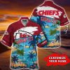 NFL Kansas City Chiefs Custom Name Coconut Beach Hawaiian Shirt
