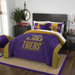 NCAA LSU Tigers Purple Bedding Set