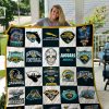 NFL Jacksonville Jaguars Teal White Quilt Blanket