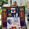 FC Barcelona Daughter Love Dad Quilt Blanket
