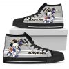 NFL Baltimore Ravens Mickey Grey High Top Shoes