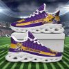 NCAA LSU Tigers Custom Name Purple Logo Max Soul Shoes