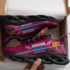Alternative view of FC Barcelona Custom Name Red Logo Sneakers Max Soul Shoes