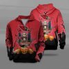 NFL Arizona Cardinals Jack Skellington Zip Up Hoodie