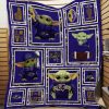 NFL Baltimore Ravens Baby Yoda Purple Quilt Blanket