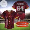 NFL Arizona Cardinals Custom Name Number Red Baseball Jersey