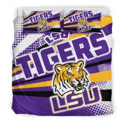 NCAA LSU Tigers Colorful Shine Amazing Bedding Set
