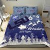 NCAA LSU Tigers Merry Christmas Gift Bedding Set