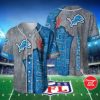 NFL Detroit Lions Custom Name Silver Blue Baseball Jersey