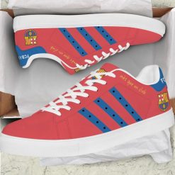 FC Barcelona Red Blue Stripes Stan Smith Shoes