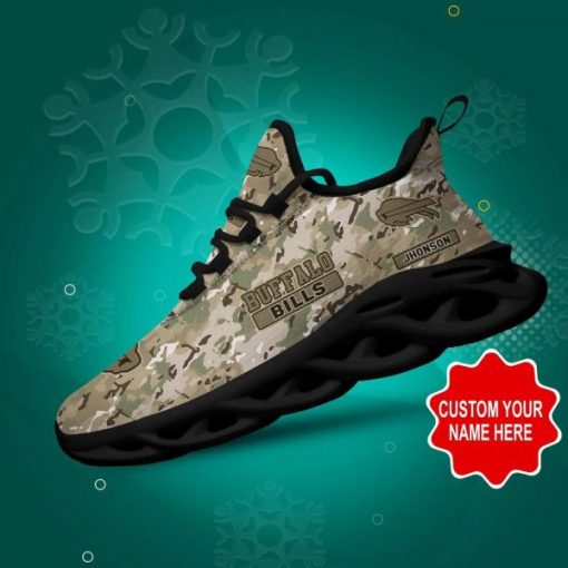 NFL Buffalo Bills Custom Name Camo Max Soul Shoes