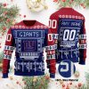 NFL New York Giants Custom Name Number Ugly Christmas Sweater V2