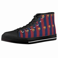Alternative view of FC Barcelona Blue Red Pattern High Top Shoes