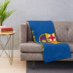 Alternative view of FC Barcelona Blue Fleece Blanket