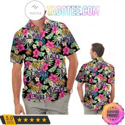 NCAA LSU Tigers Hibiscus Aloha Hawaiian Shirt