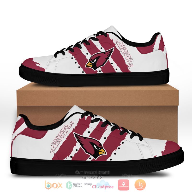 NFL Arizona Cardinals White Red Stan Smith Shoes