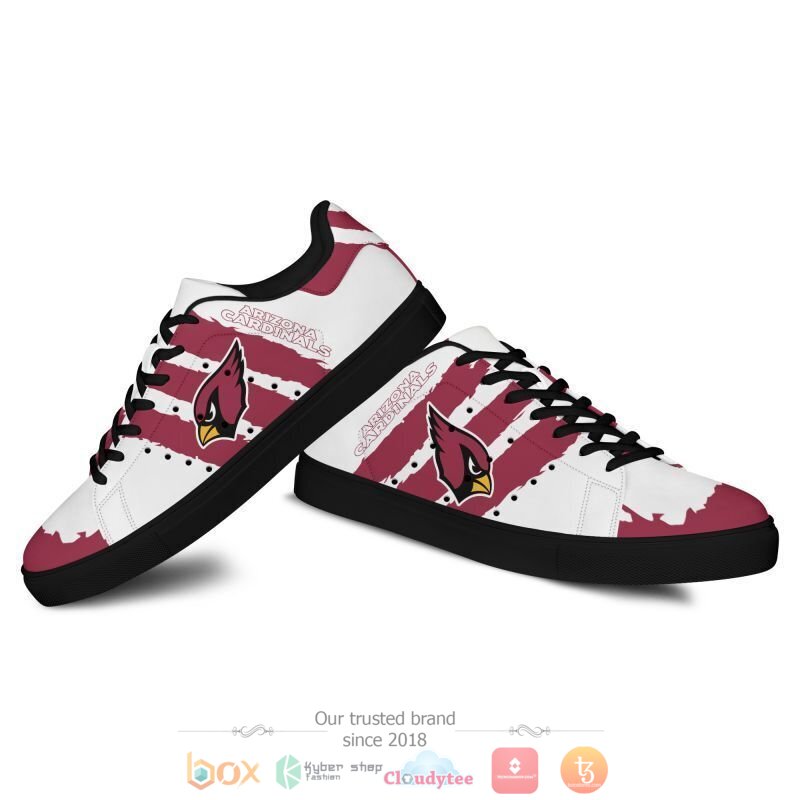 NFL Arizona Cardinals White Red Stan Smith Shoes
