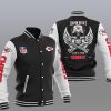 NFL Kansas City Chiefs Black Skull Baseball Jacket