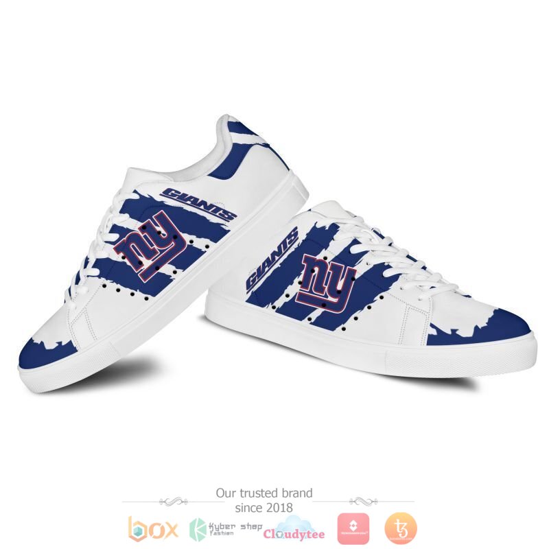 NFL New York Giants White Blue Stan Smith Shoes