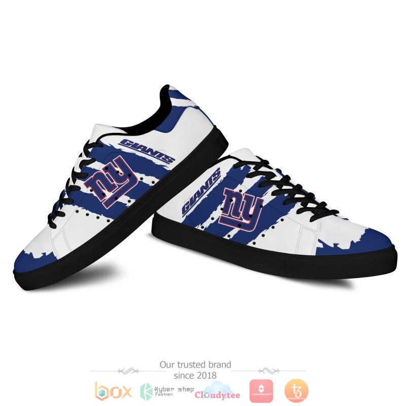 NFL New York Giants White Blue Stan Smith Shoes
