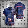 NFL New York Giants Punisher Skull Navy Blue Hawaiian Shirt